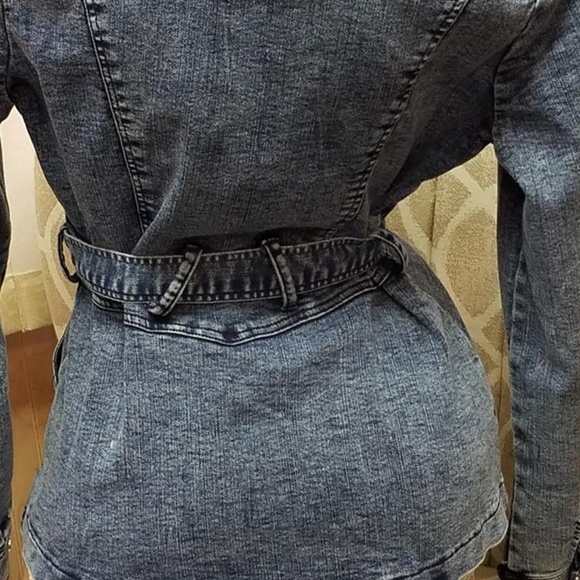 Stretch Denim Belted Jacket Sexy! BACK IN STOCK - Picture 8 of 8